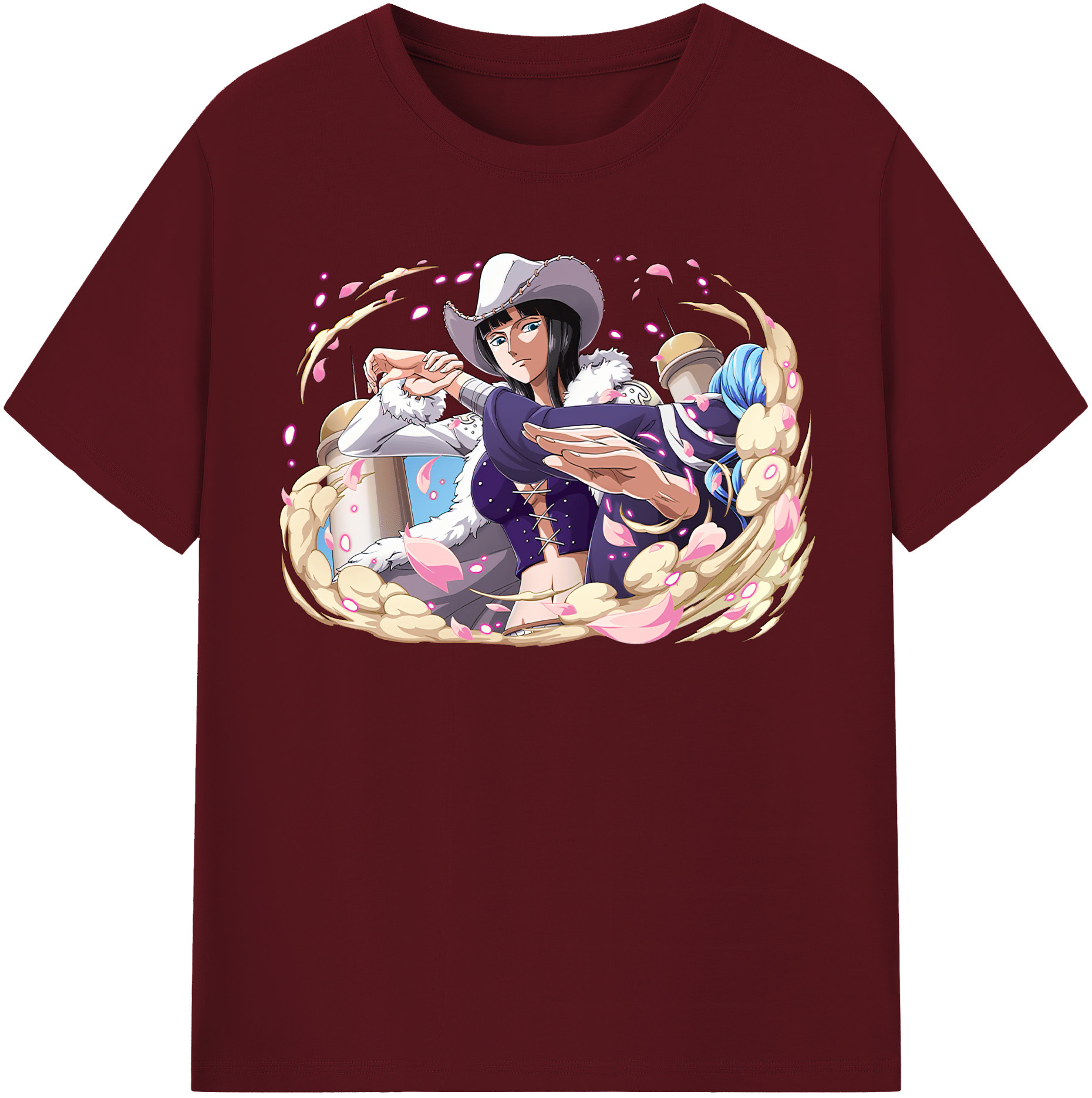 ワンピース ニコ・ロビン ONE PIECE Nico Robin 綿100％半袖Tシャツ（フロントプリント）